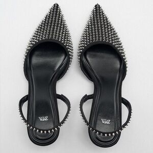Studded Kitten Heels by Zara